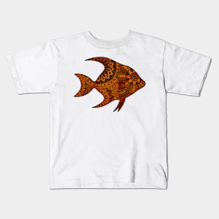 Fish (Orange) Kids T-Shirt